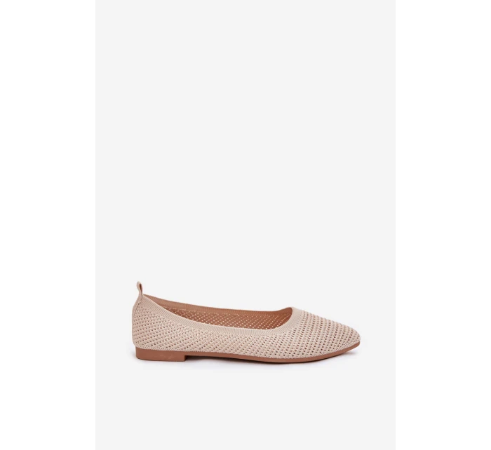 Síťované Textilní Baleríny Dámské Béžové model 21702996 - Boto Síťované Textilní Baleríny Dámské Béžové model 21702996 - Boto