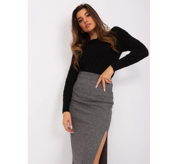 Sukně LK SD 509400.87P šedá černá