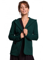 Blejzr s kapucí z úpletu tmavě zelený model 18002798 - BeWear