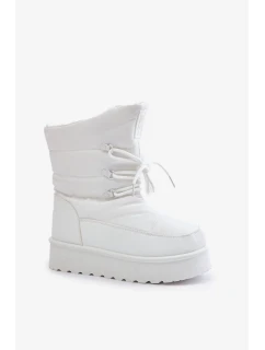 Sněhule Na Platformě Na Zip Big Star OO274886 Bílé