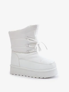 Sněhule Na Platformě Na Zip Big Star OO274886 Bílé