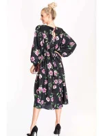 dámské květované šaty s kulatým výstřihem model 19514325 - Ann Gissy