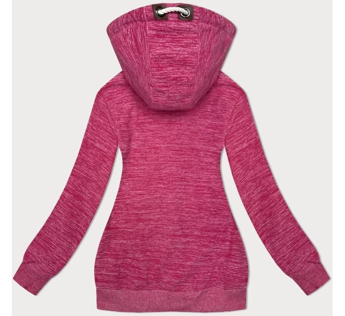 Růžová melanžová dámská polarová (fleecová) mikina s kapucí (2312) Růžová melanžová dámská polarová (fleecová) mikina s kapucí (2312)