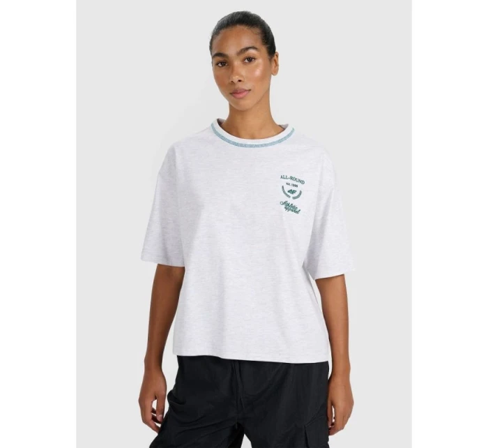 Dámské tričko oversize s potiskem 4F 4FRSS25TTSHF2979-26M