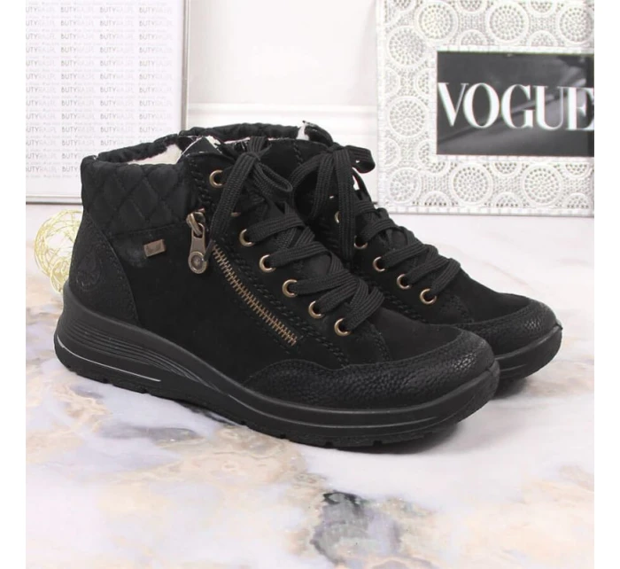 Nepromokavé kožené zateplené boty Rieker W RKR567 Nepromokavé kožené zateplené boty Rieker W RKR567