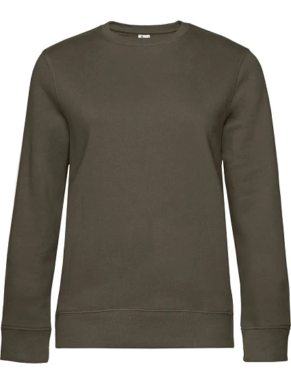 B&C QUEEN Crew Neck_° Dámská mikina 01.W01Q khaki
