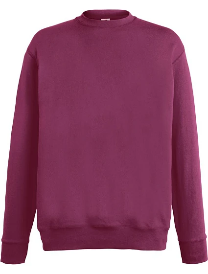 Fruit of the Loom Lightweight Set-In Sweat Pánská mikina 16.2156 burgundy Fruit of the Loom Lightweight Set-In Sweat Pánská mikina 16.2156 burgundy