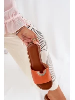 Dámské Pantofle Eko Kožené S Ozdobnými Oranžové model 21689334 - Boto Dámské Pantofle Eko Kožené S Ozdobnými Oranžové model 21689334 - Boto