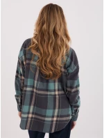 Košile D71720Z11085B šedá modrá Košile D71720Z11085B šedá modrá