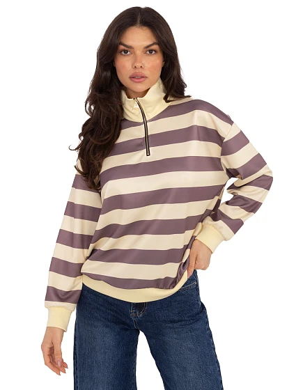 Bluzka IT BZ model 21834246 ciemny bezowy - FPrice Bluzka IT BZ model 21834246 ciemny bezowy - FPrice