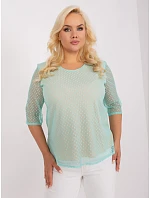 Bluzka LK BZ model 22188171 mietowy - FPrice Bluzka LK BZ model 22188171 mietowy - FPrice