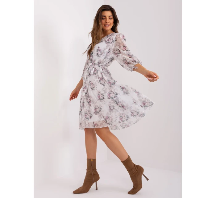 Sukienka LK SK model 19001776 biały - FPrice Sukienka LK SK model 19001776 biały - FPrice