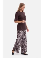 Pletený top s peplum tmavá model 21379918 - BeWear