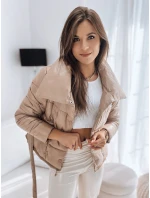 Dámský prošívaný kabát LONDON PREMIUM camel FashionStreet TY3346