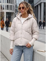 Krótka kurtka damska pikowana z kapturem model 22341005 - FashionStreet Krótka kurtka damska pikowana z kapturem model 22341005 - FashionStreet
