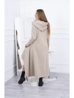 Zateplené šaty s delšími boky světle béžové Zateplené šaty s delšími boky světle béžové