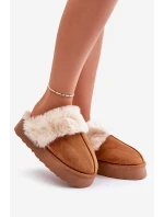 Dámské Sněhové Pantofle Na Silné Podešvi S Kožíškem Camel Doriola Dámské Sněhové Pantofle Na Silné Podešvi S Kožíškem Camel Doriola