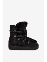 Dámské sněhule na platformě s kožešinou model 21714055 Černé - D.Franklin