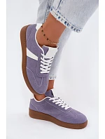 Dámské tenisky z imitace semiše fialové Calira