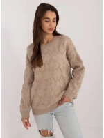 Sweter AT SW model 20470307 beżowy - FPrice Sweter AT SW model 20470307 beżowy - FPrice