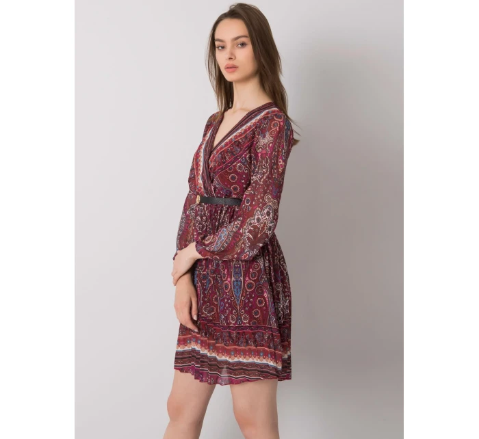 Šaty DHJ SK 10201.93P kaštanová