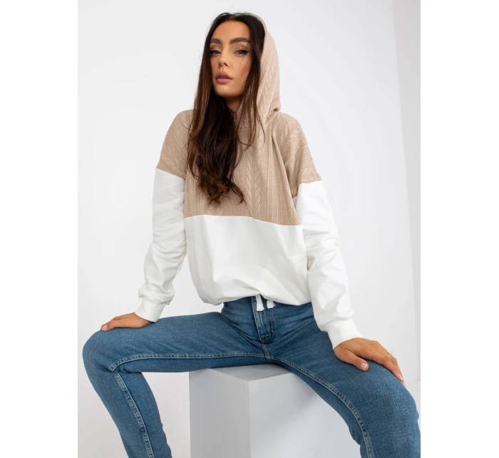 Mikina RV BL 8171.30 béžová a bílá