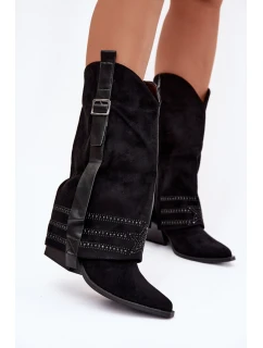 Kozačky na podpatku model 221907 Step in style