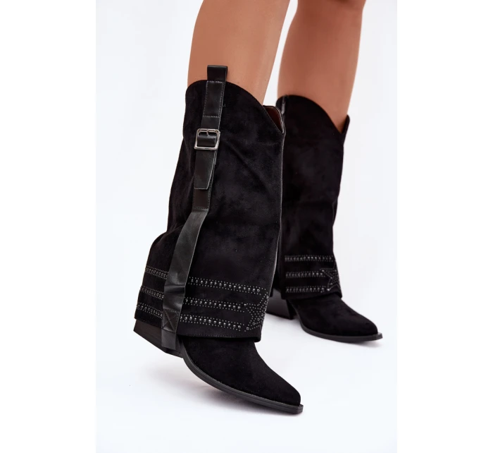 Kozačky na podpatku model 221907 Step in style Kozačky na podpatku model 221907 Step in style