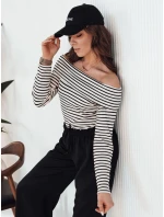 Dámská pruhovaná halenka černá Dstreet model 21972894 - FashionStreet Dámská pruhovaná halenka černá Dstreet model 21972894 - FashionStreet