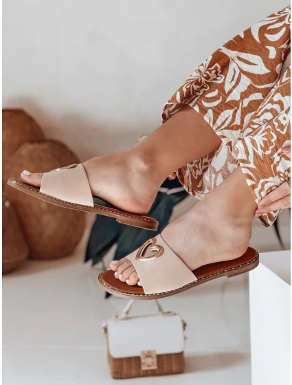 Dámské žabky se srdcem LOVEMISS beige FashionStreet ZY0771