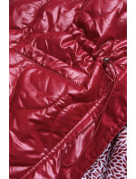 Červená dámská bunda s ozdobnou podšívkou (BH2182)