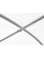 SKLENÍK ZAHRADNÍ TUNEL 200X300X200CM PE KONSTRUKCE BÍLÁ OCEL