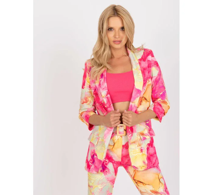 Dámské sako DHJ MA 7684A 1.22X růžová - FPrice Dámské sako DHJ MA 7684A 1.22X růžová - FPrice