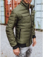 Pánská přechodná prošívaná zelená bunda FashionStreet TX3408z Pánská přechodná prošívaná zelená bunda FashionStreet TX3408z