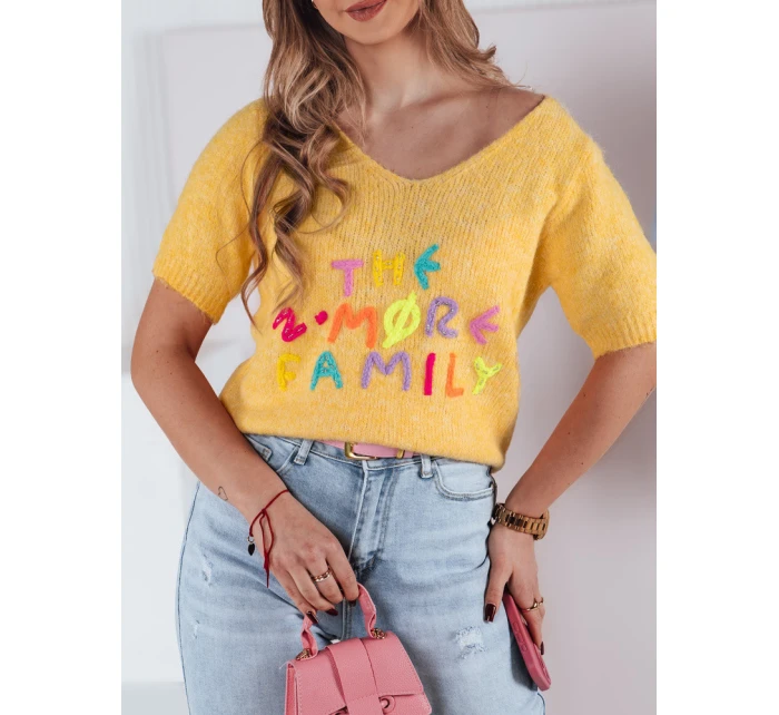 Dámský svetr žlutý Dstreet model 21973910 - FashionStreet