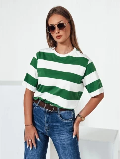 Dámské pruhované tričko ALMIN zelené FashionStreet RY2560