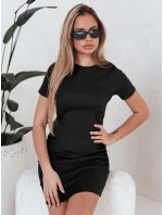 Dámské pruhované mini šaty RIBBINA černé FashionStreet EY2581 Dámské pruhované mini šaty RIBBINA černé FashionStreet EY2581