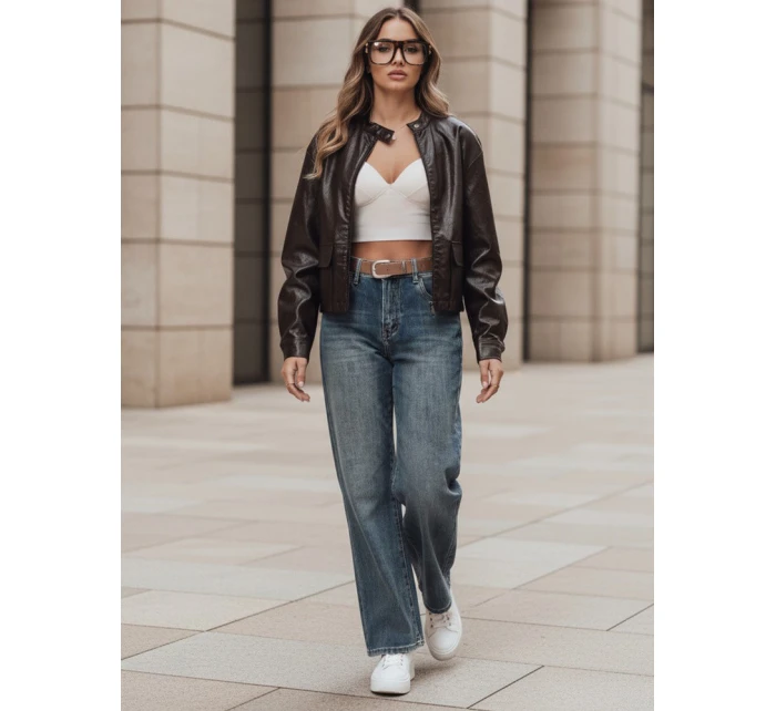 Dámské džínové kalhoty s širokými nohavicemi modré FashionStreet UY2788