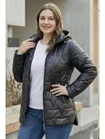 Tenká bunda s kapucí plus size Goodlookin černá (B8576-1) Tenká bunda s kapucí plus size Goodlookin černá (B8576-1)