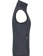 Daiber JN 773 Dámská pletená fleecová vesta se stojáčkem 02.0773 dark grey melange/silver Daiber JN 773 Dámská pletená fleecová vesta se stojáčkem 02.0773 dark grey melange/silver