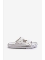 Lehké pánské sandály s přezkami Big Star NN174594 Bílé Lehké pánské sandály s přezkami Big Star NN174594 Bílé
