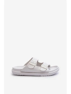 Lehké pánské sandály s přezkami Big Star NN174594 Bílé