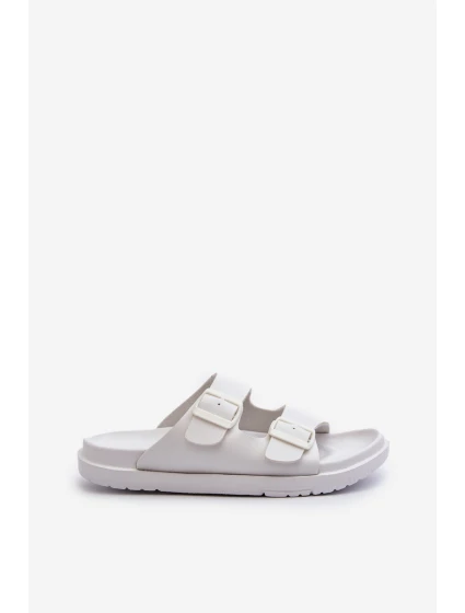 Lehké pánské sandály s přezkami Big Star NN174594 Bílé Lehké pánské sandály s přezkami Big Star NN174594 Bílé