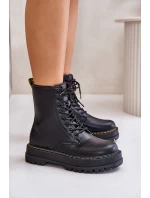 Zateplené botky workerky z eko kůže na zip černé Naleli Zateplené botky workerky z eko kůže na zip černé Naleli