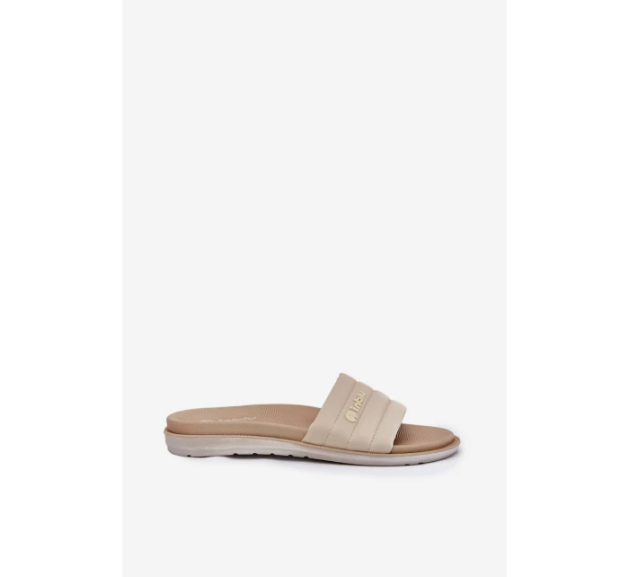 Dámské Klapky Béžové model 21698022 - Inblu