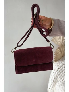 Kožená Kabelka Z Semiše Bordó model 21728363 - Boto