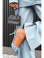 Dámské sandály na podpatku s mašlí Modré model 21997901 - Boto Dámské sandály na podpatku s mašlí Modré model 21997901 - Boto