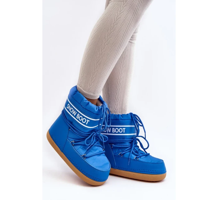 Dámské modré boty do sněhu se zavazováním Soia Dámské modré boty do sněhu se zavazováním Soia