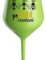 POVINNÉ CVIČENÍ - zelená nerozbitná sklenice na víno 470 ml