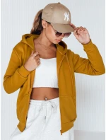 Dámská mikina na zip s kapucí camel BY0227